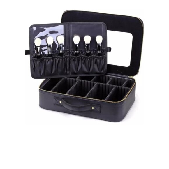 ROWNYEON Makeup Bag Cosmetic Train Case Professional Makeup Organizer - Picture 2 of 15